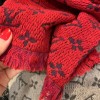 Louis Vuitton scarf red