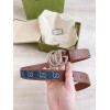 Gucci demin silver belt
