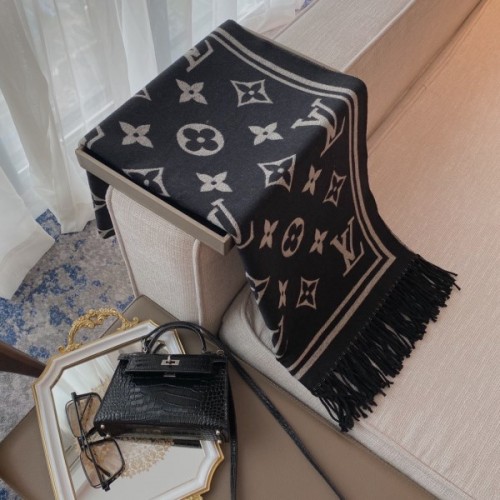 Louis Vuitton scarf black/ brown/ orange