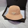 Prada round hat brown / black