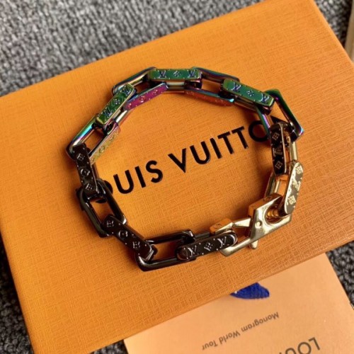 Louis Vuitton chain bracelet colorful metal