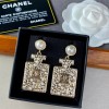 chanel crystal pearl cc earings