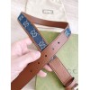 Gucci demin silver belt