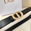 Dior black belt 3cm
