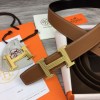 Hermes Belt golden guilloché buckle 3.8cm