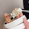 Chanel white CC belt 3cm