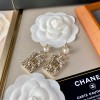 chanel crystal pearl cc earings