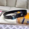 Louis Vuitton Blue logo 4cm belt