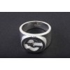 gucci silver men ring