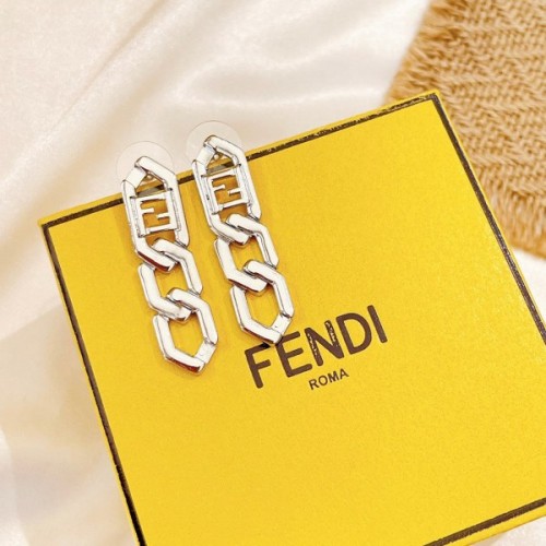 Fendi silver earings