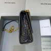 Balenciaga Hourglass Chain Black Wallet