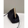 Fendi First small black braided leather bag