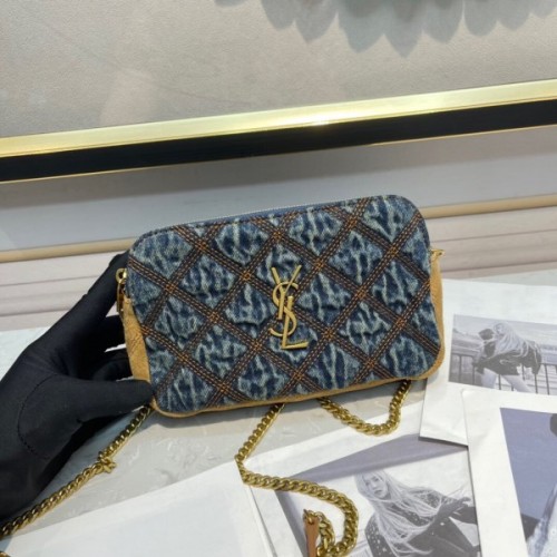 YSL camera denim shoulder bag