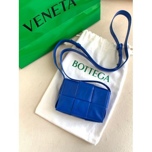 Bottega Veneta Chain Cassette Mini Blue Bag