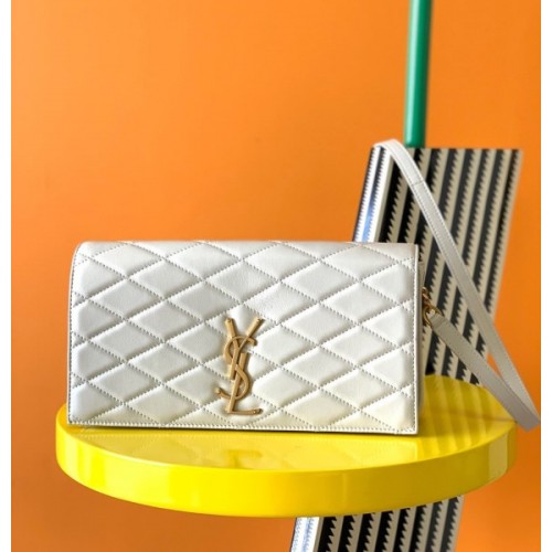 YSL Kate Supple 99 Quilted Lambskin in White