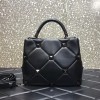 VALENTINO GARAVANI Black Roman Stud Handle Bag