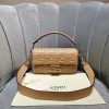 Fendi Baguette beige leather bag 26cm