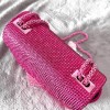 Valentino Garavani One Stud embroidered pink mini bag