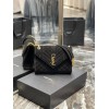 YSL suede black small envelope bag