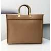 Fendi Sunshine Brown Suede Tote Bag