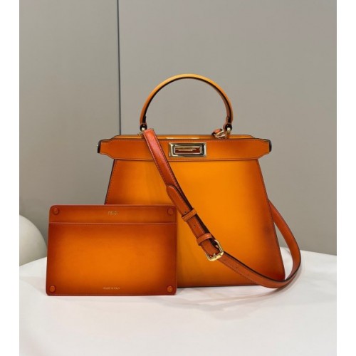 Fendi Peekaboo I See You Orange Hand Bag