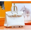 Hermes White Epsom Gold Hadware 30
