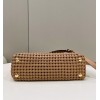 Peekaboo woven beige large bag