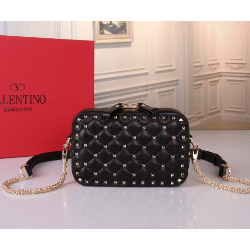 Valentino Garavani One Stud Black Box Bag