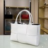 Bottega Veneta Intrecciato lamp skin tote white bag 609175