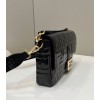 Fendi BAGUETTE patent black leather bag 32cm