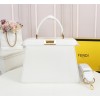 Fendi Peekaboo Iseeyou white tote bag