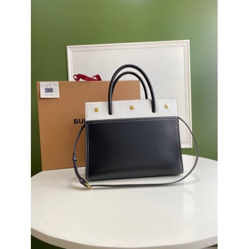 Burberry Leather Title Tote Bag