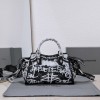 BALENCIAGA Neo Cagole City XS black leather tote bag