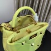 Valentino small Roman Stud Yellow Nappa Leather Bag