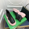 Bottega Veneta Short Boots in Black/ Pink