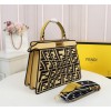 Fendi Peekaboo Iseeyou yellow tote bag