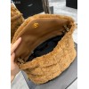 YSL Puffer Merino Shearling & Lambskin Brown 29cm