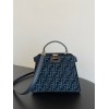 Fendi Peekaboo I See You Medium Blue FF Bag