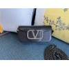 Valentino Loco small Jewel logo black shoulder bag