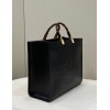 FENDI Fendace Baguette large black leather bag