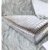 GIVENCHY Black Small Cut Out Chain Silver Bag