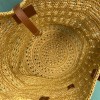YSL Panier medium brown raffia & leather bag