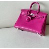 Hermes Lizard Birkin Fuchsia Pink 25cm Bag