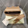 Fendi Baguette beige leather bag 26cm