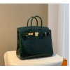 Hermes birkin green crocodile 25cm