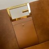 Fendi Way large leather tote brown