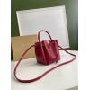 Burberry Monogram Motif Bucket Bag - White/ Black/ Red