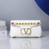 Valentino Garavani Stud Sign white leather bag