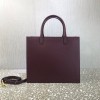 Valentino Leather Vlogo Walk Tote Bag in Red