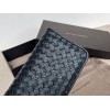 Bottega Veneta woven black leather long wallet